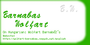 barnabas wolfart business card